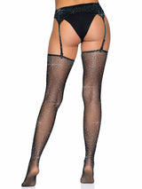 Leg Avenue - Medias Brillantes Con Liguero Talla Unica
