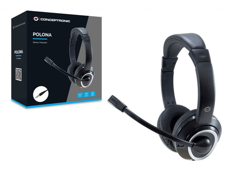 EAN 4015867224090 - Conceptronic POLONA02B auricular y casco Auriculares Alámbrico Diadema Juego Negro imagen 1