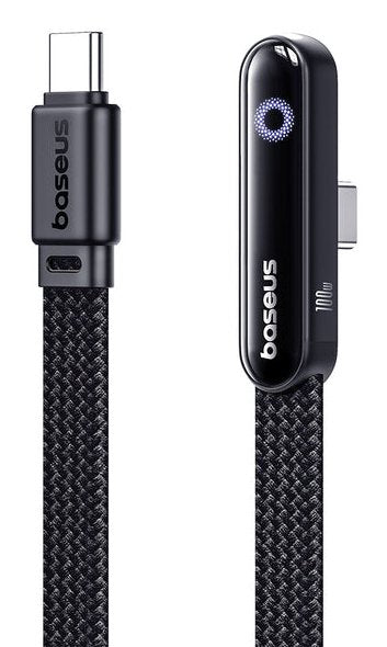 Baseus Type-C Mvp 3 Elbow-Shaped Fast Charging Data Cable 100w, 480mbps, 1m, Black (P10382500121-00)