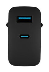 Cargador Natec Ribera Gan 65w Pd3.0 Qc3.0 1xusb-A + 1xusb-C Negro