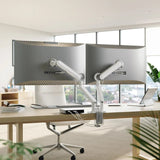 Alogic Glide Flexible Dual Arm Monitor Mount 17-35 White