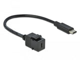Delock Keystone Modul Usb 5 Gbps Type-C Buchse Zu Usb Type-C Stecker Mit Cable 25 Cm