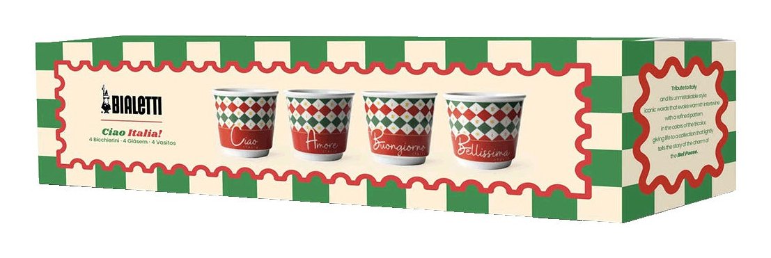 Set 4 Biccherini Tricolore
