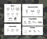 EAN 4589511170205 - JAPANNEXT JN-IPS238FHD200F-HSP-CAMO pantalla para PC 61 cm (24") 1920 x 1080 Pixeles Full HD LCD Negro imagen 4