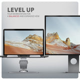 Stnd-Lr Podstawa Do Laptopów Aluminiowa 10-16" Regulowane Katy Nachylenia, Obrót O 360 Stopni