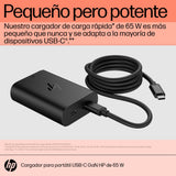 EAN 0196337695061 - HP 65W Gallium Nitride USB-C Laptop Charger adaptador e inversor de corriente Interior Negro imagen 5