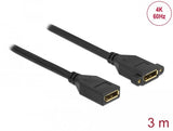 Delock Displayport 1.2 Cable Hembra A Hembra Para Instalación 4k 60 Hz 3 M