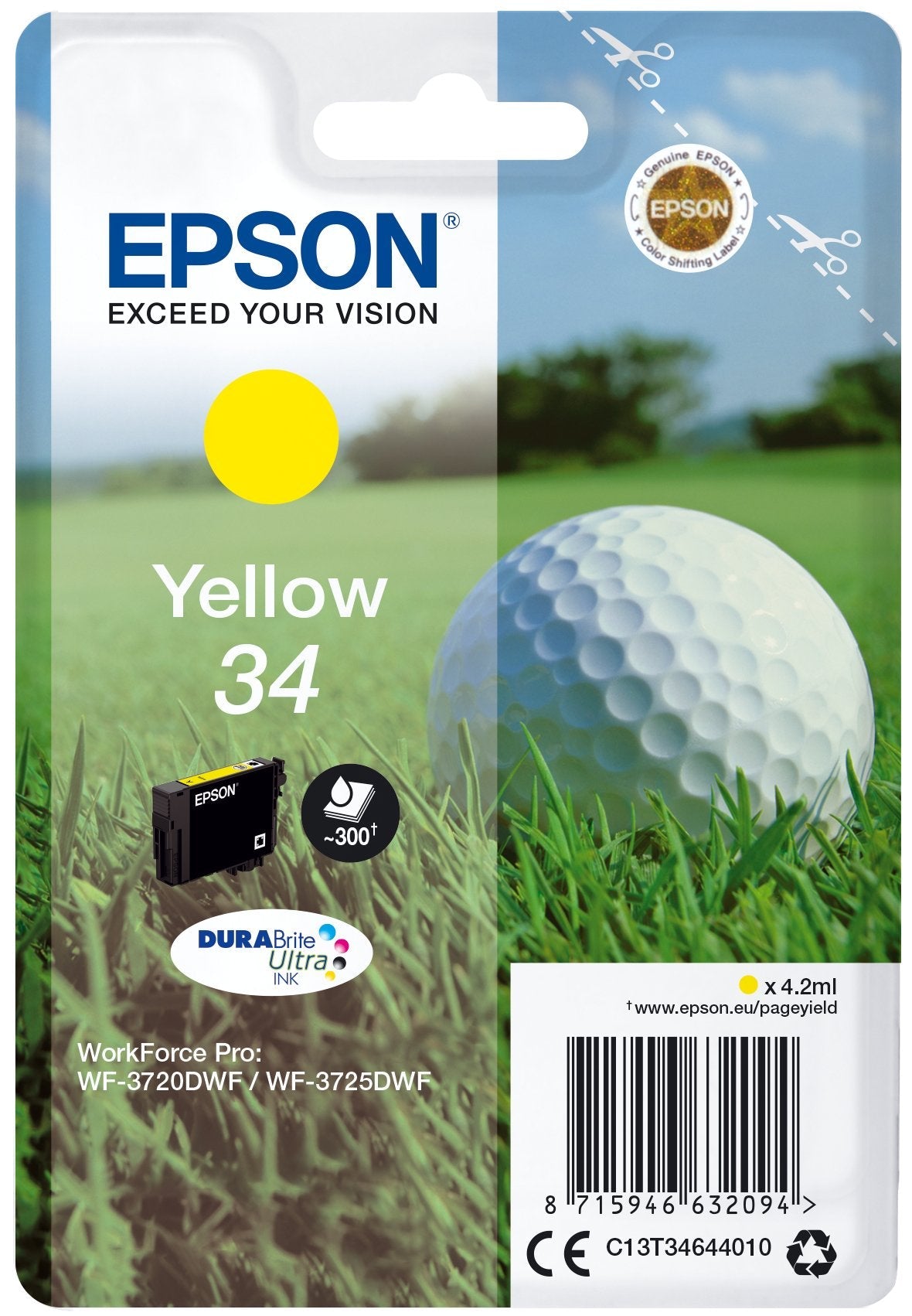 Tinta Original Epson 34 Amarillo C13t34644010 C13t34644010
