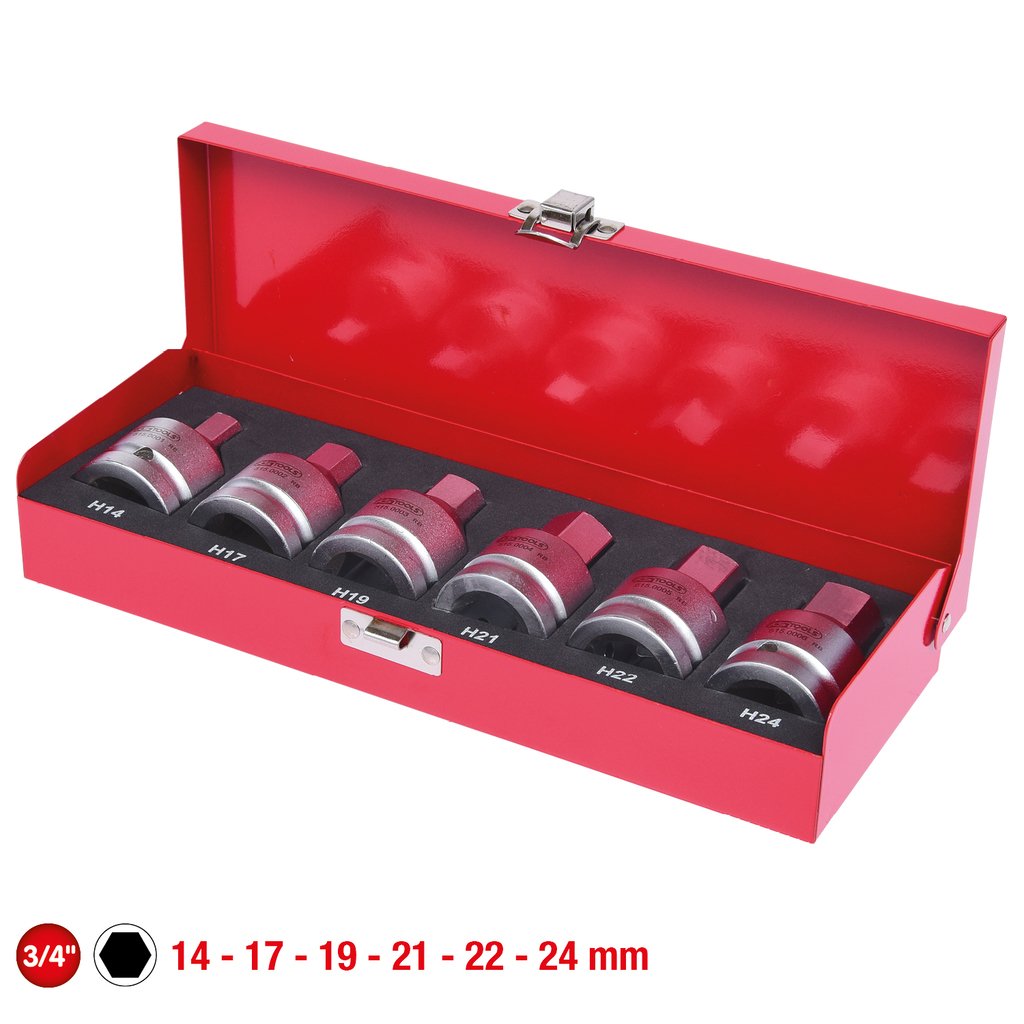 Ks Tools 3/4" Kraft-Bit-Stecknuss-Juego 515.0000