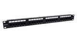 Phasak Panel De Transferencia Utp 19" Cat. 6a Dual 24 Puertos 1u Negro