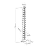 Inline Pasacables Flexible, Vertical Para Mesas, 2 Cámaras, 0,80m, Blanco