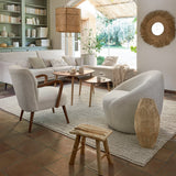 Espejo De Junco Natural Ø80cm (Espejo Ø30cm) Colección 'Jungly'