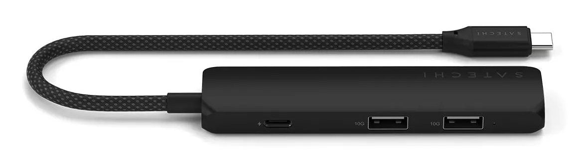 Satechi 4-W-1 Usb-C Slim Multiport 4k Usb-C (Usb-C, 4k Hdmi, 2x Usb-A) (Negro)