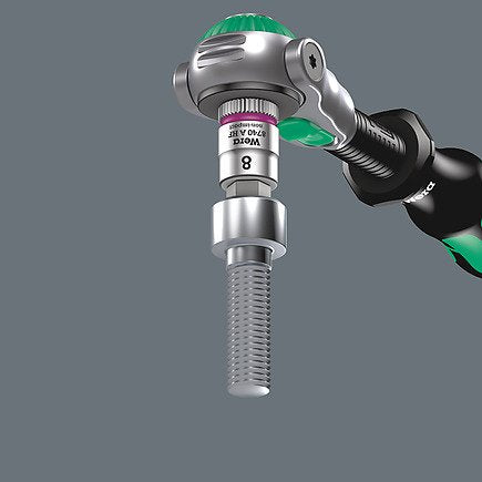 Wera 9720 Inserto De Espuma 8000 A Zyklop Trinquete 1/4" Juego 1, 37 Piezas, Juego De Herramientas Negro/Gris, Juego De Trinquete Y Vaso, En Inserto De Espuma Para Carro De Taller