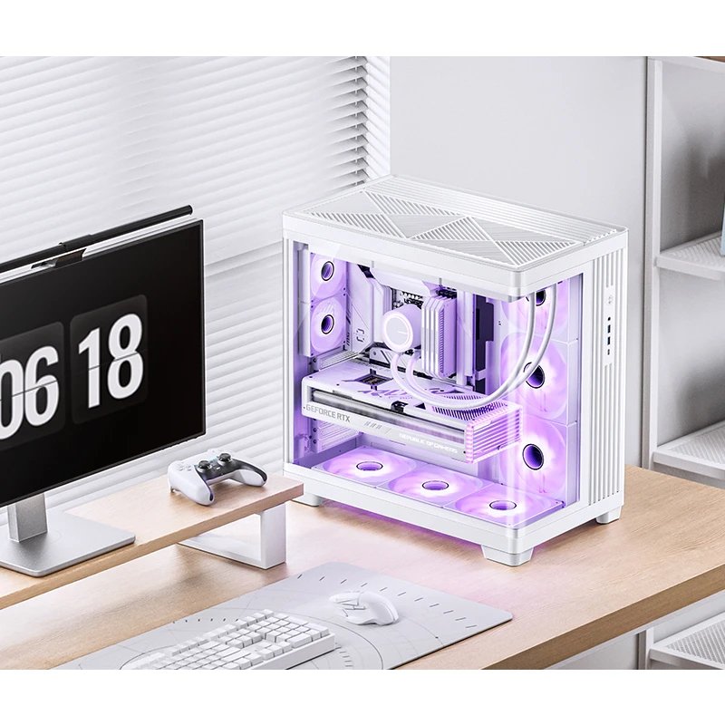 Caja Pc Jonsbo Tk-4 Midi-Tower, Atx, Tempered Glass - Blanco