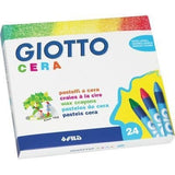 Giotto Pack De 24 Lapices De Cera - Extraresistentes - Facil De Sacar Punta - No Mancha