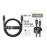EAN 5715685027659 - PanzerGlass empower by ® Racing 240W USB-C to USB-C Cable | USB 2.0 | 1.2M | Space Black cable USB Negro imagen 2