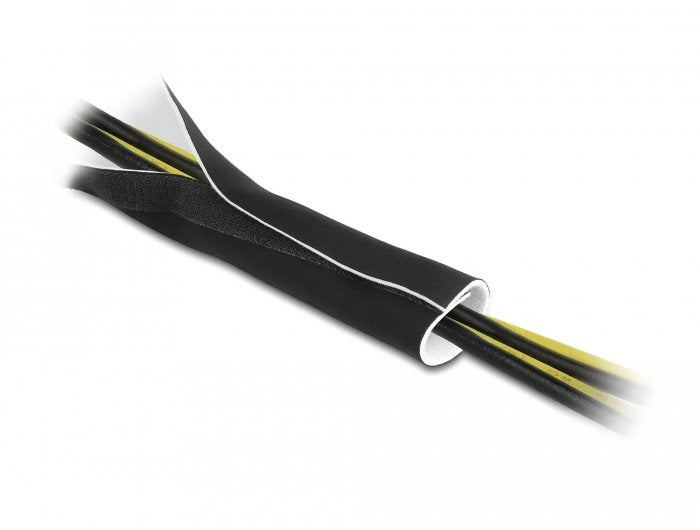 Delock Cableschlauch Neopren Flexibel Mit Klettverschluss 1,5 M X 135 Mm Schwarz   Weiss