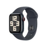 Apple Watch Se, Smartwatch Negro, Aluminio, 40 Mm, Pulsera Deportiva Midnight M/L, Cellular Mxgd3qf/A