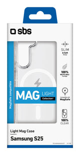 Sbs Light Mag Funda Mit Magsafe Para Galaxy S25 Transparentee