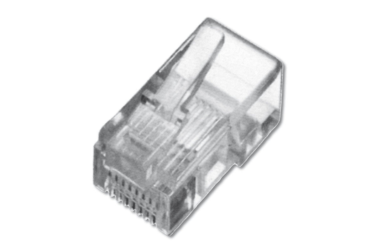 Conector Modular Digitus Para Cable Plano, Transparente, Cat 3, 1gbase-T A-Mo 6/6 Sf