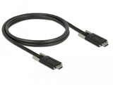 Cable Delock Usb 3.2 Gen 2, Enchufes Usb-C> Conector Usb-C Negro, 1 Metro, Tapón Con Tornillos 83720