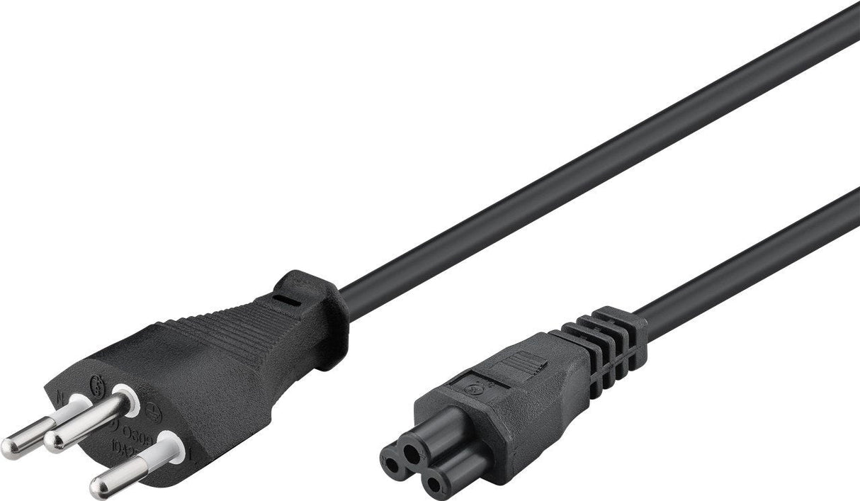 Cable De Alimentación De Goobay Ch Tipo J> C5 Negro, 1.8 Metros 93960