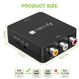 Techly Idata Spdif-6e3 Convertidor Av De Video Y Audio Compuesto 3x Rca A Hdmi 1080p