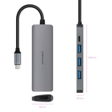Docking Tipo-C Nanocable 10.16.4605 3xusb 1xhdmi 4k 1xusb Tipo-C Pd Gris
