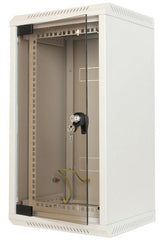 Triton Rka-10-As4-Cax-X1 Armario De Pared Híbrido De 10"/19", Puerta De Cristal, D=360mm, Gris