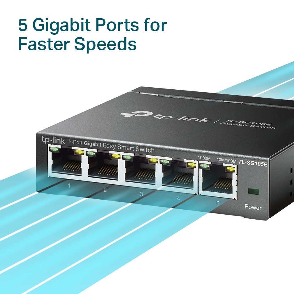 Tp-Link Switch 5 Puertos 10/100/1gbit  Switch/ 5 Puertos Rj45/ 10-100-1000mbps