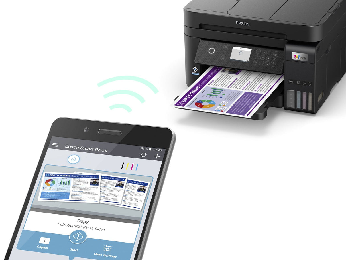Impresora Epson Ecotank L6270, 3 En 1, A4, 1200 X 4800 Ppp, 33 Ppm, Usb, Wi-Fi, Lan