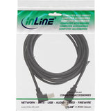 Inline Usb 2.0 Cable En Ángulo Hacia Abajo Tipo A Macho A B Macho Negro 2m