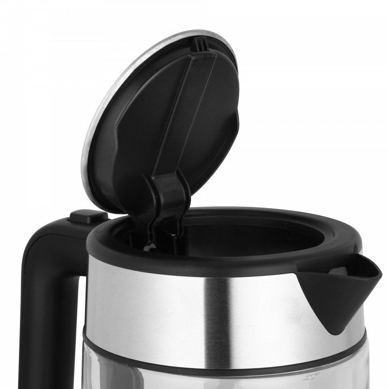 Tetera Lauben Lbnek17gs  Eléctrica 1,7 L 2200 W Negro, Acero Inoxidable, Transparente