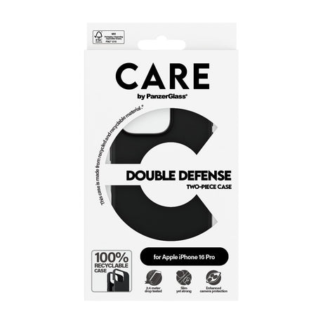 EAN 5715685003967 - PanzerGlass CARE™ by ® Double Defense Case Black iPhone 16 Pro funda para teléfono móvil Negro imagen 3