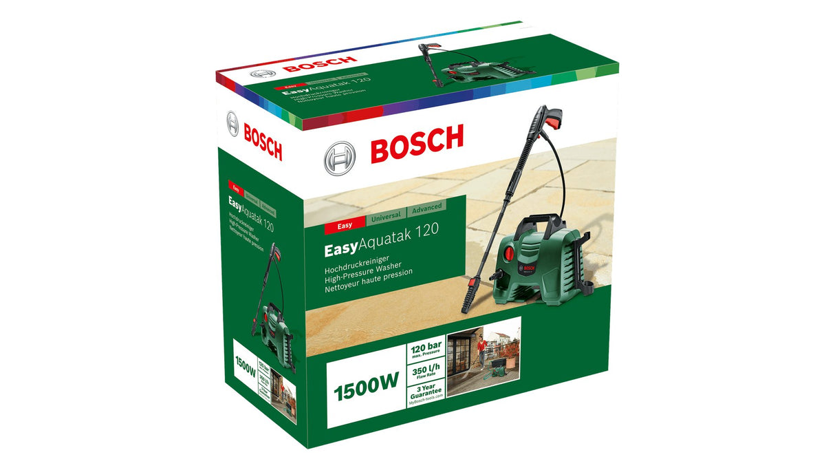 EAN 3165140935630 - Bosch EasyAquatak 120 Limpiadora de alta presión o Hidrolimpiadora Compacto Eléctrico 348 l/h 1500 W Negr imagen 4