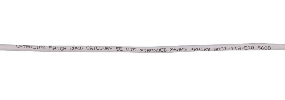 Extralink Lan Patchcord Cat.5e Utp 3m Twisted Pair Bare Copper Grey