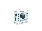 Cargador De Pared Universal Verbatim Uta-06 Gan Iii Toma De Corriente Universal 2xusb Tipo-C 2xusb 100w