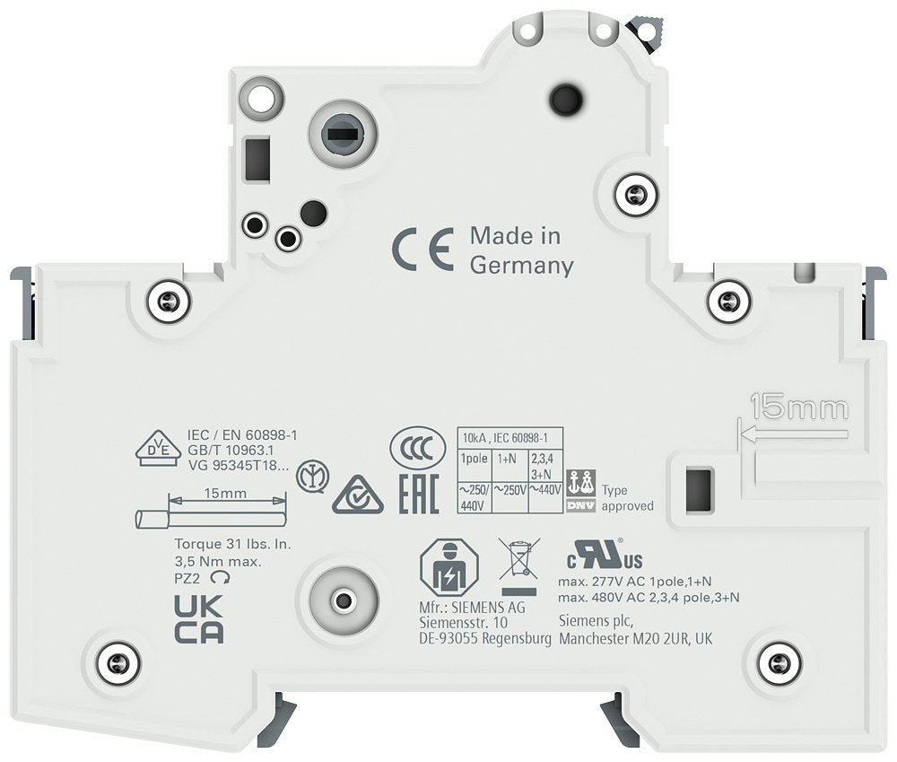 Siemens Automat B 16a 5sy41166 230 400v 10ka 1p
