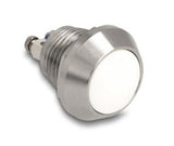 Drucktaster Zum Einbau 12 Mm 2 X Schraubklemme Weiss