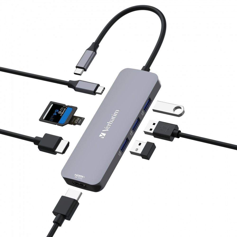 Hub Verbatim Usb-C Pro Multiport  8 Port Cmh-08 32151