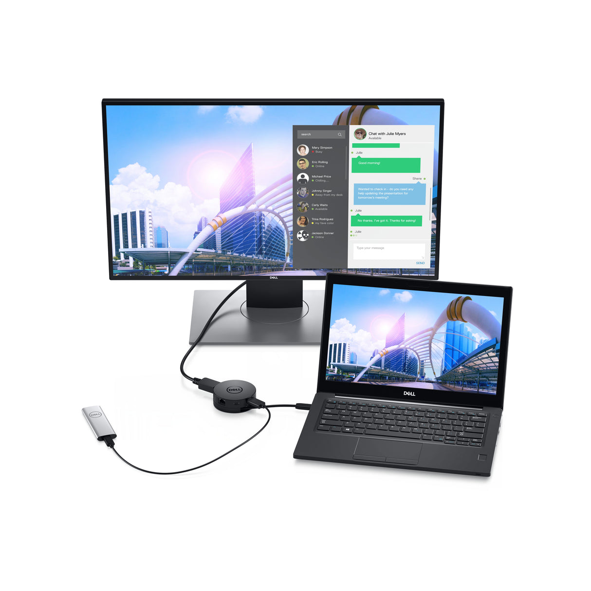 EAN 5704174085690 - DELL DA300 Alámbrico USB 3.2 Gen 2 (3.1 Gen 2) Type-C Negro imagen 7