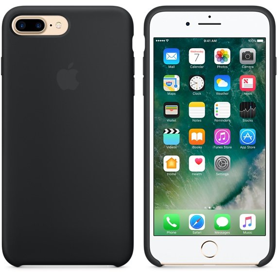 Appleâ Funda Iphone 7 Plus Silicona Negro  Mmqr2zm/A