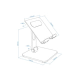 Tooq Soporte Plegable Para Tablet Hasta 13" - Negro