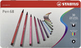 Stabilo Pen 68 Arty Caja Metalica De 30 Rotuladores - Punta De Fibra - Trazo De 1mm Aprox. - Tinta A Base De Agua -