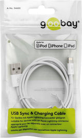 Cable Adaptador De Goobay Usb 2.0, Plug-A Plano> Enchufe De Relámpago, 1 Metro 63523