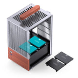 Jonsbo T6 Pc Carcasa, Mini-Tower, Mini-Itx, Tempered Glass, Madera - Plateado