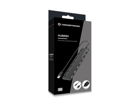 EAN 4015867226322 - Conceptronic HUBBIES08BP hub de interfaz USB 2.0 480 Mbit/s Negro imagen 3