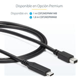 Startech Cable Usb-C A Mini Displayport 4k 60hz 1m Negro Cdp2mdpmm1mb