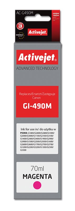 EAN 5901443110712 - Activejet AC-G490M cartucho de tinta 1 pieza(s) Compatible Alto rendimiento (XL) Magenta imagen 1